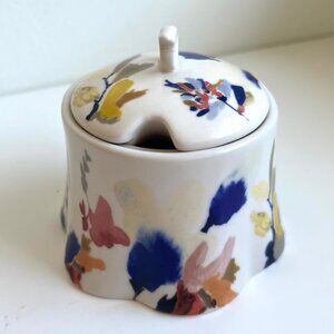 Anthropologie Wildflower Study Sugar Pot